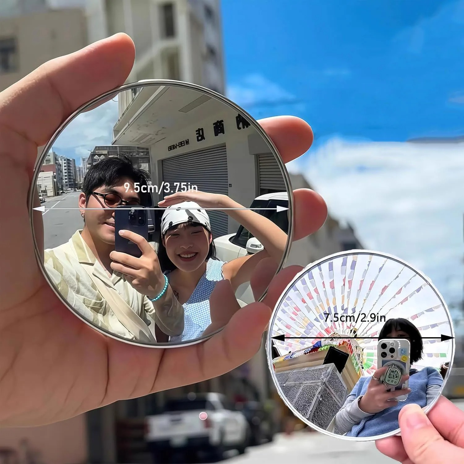 Photography Design - 1/2pc Round Convex Mirror, Portable Selfie