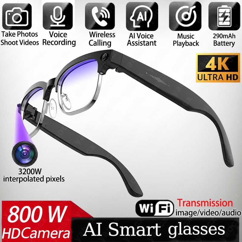 Photography Unit - 4K Smart AI Glasses 8MP Camera