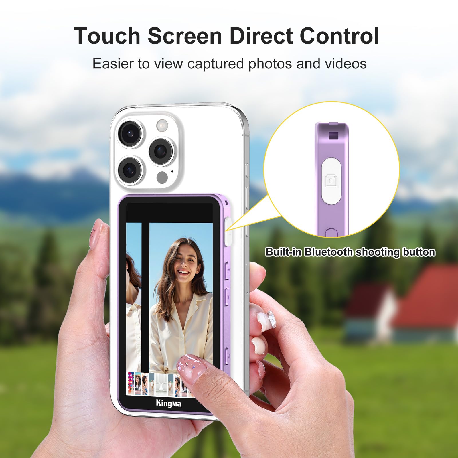 Photography Equipment - KingMa Magnetic Phone Vlog Selfie Touchscreen