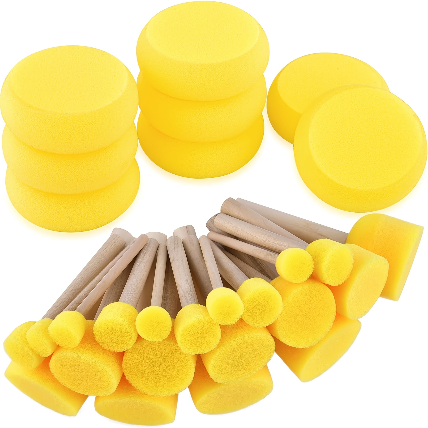 Photography Technique - 28 Pieces Round Sponge Brush, Artist