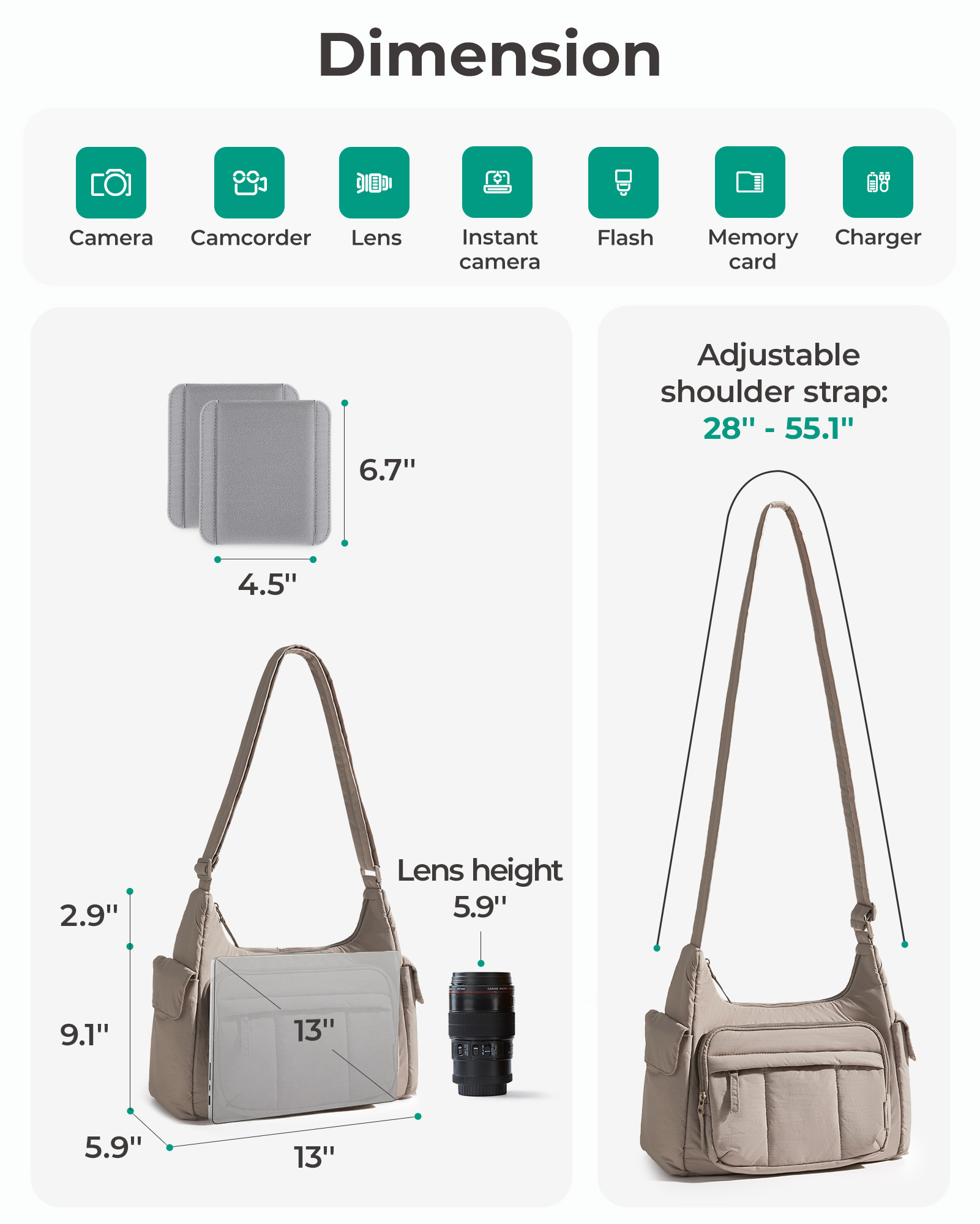 BAGSMART 2 in 1 Camera Sling B - Photography Digital recensione e prezzo