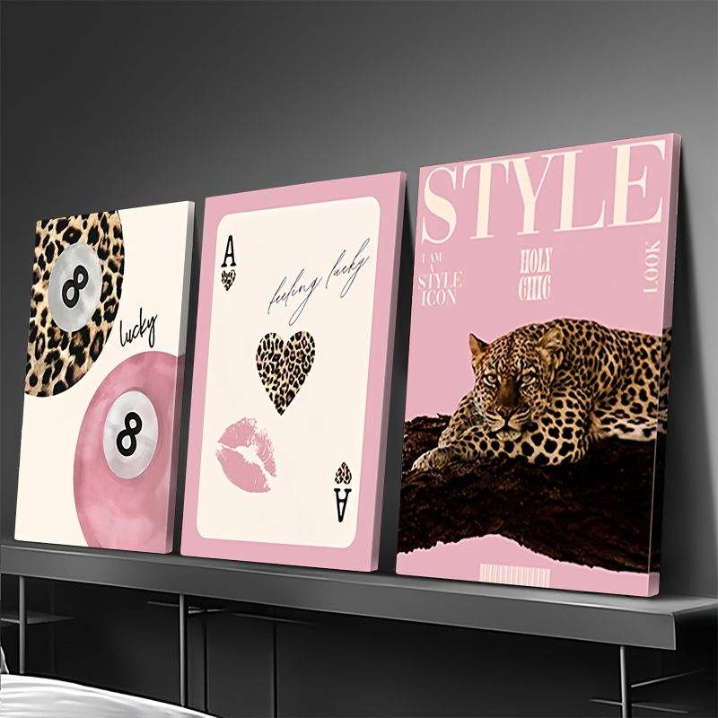 3pcs Leopard Cheetah Canvas Wa - Photography Design recensione e prezzo