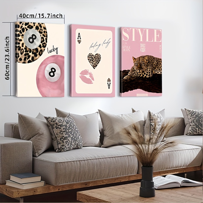 3pcs Leopard Cheetah Canvas Wa - Photography Design recensione e prezzo