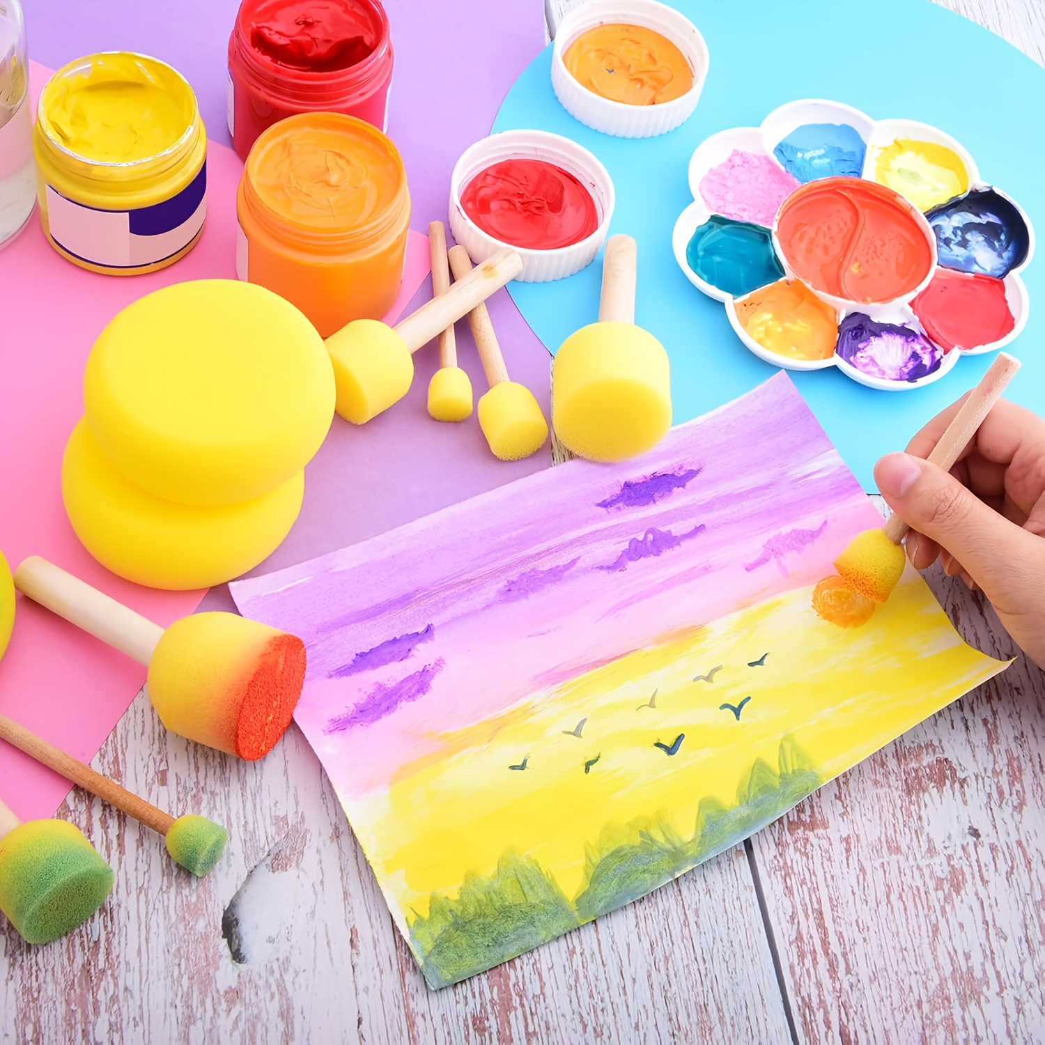 28 Pieces Round Sponge Brush,  - Photography Technique recensione e prezzo
