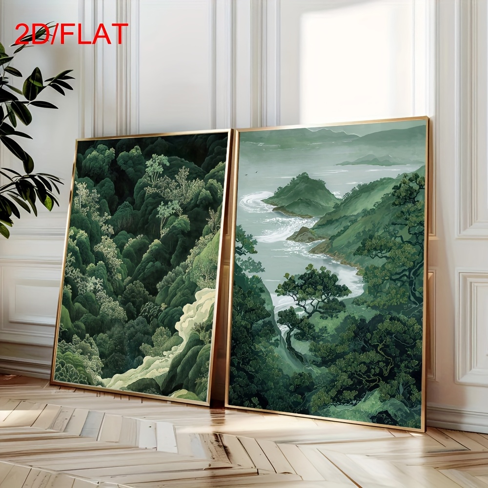2pcs Modern Green Forest Mount - Photography Design recensione e prezzo