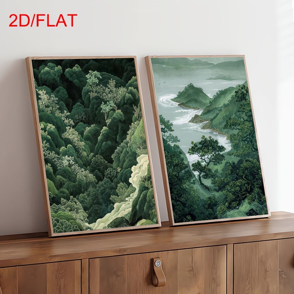 2pcs Modern Green Forest Mount - Photography Design recensione e prezzo